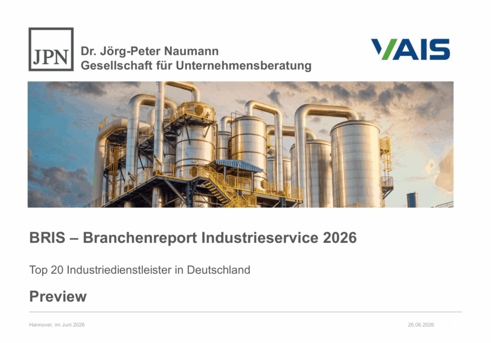 BRIS 2026 Branchenreport Industrieservice TOP 20-Liste